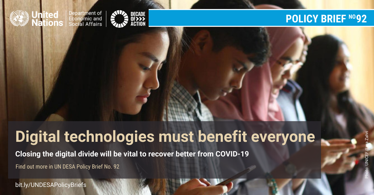 UN/DESA Policy Brief #92: Leveraging digital technologies for social inclusion