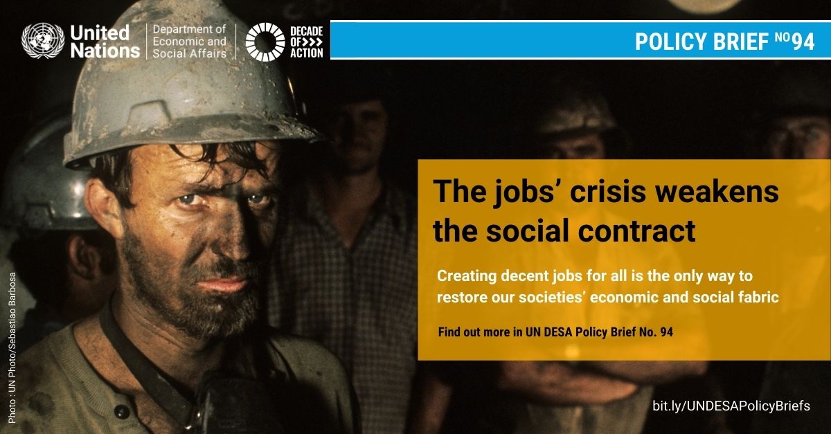 UN/DESA Policy Brief #94: A changing world of work: implications for the social contract UN/DESA Policy Brief #94: A changing world of work: implications for the social contract