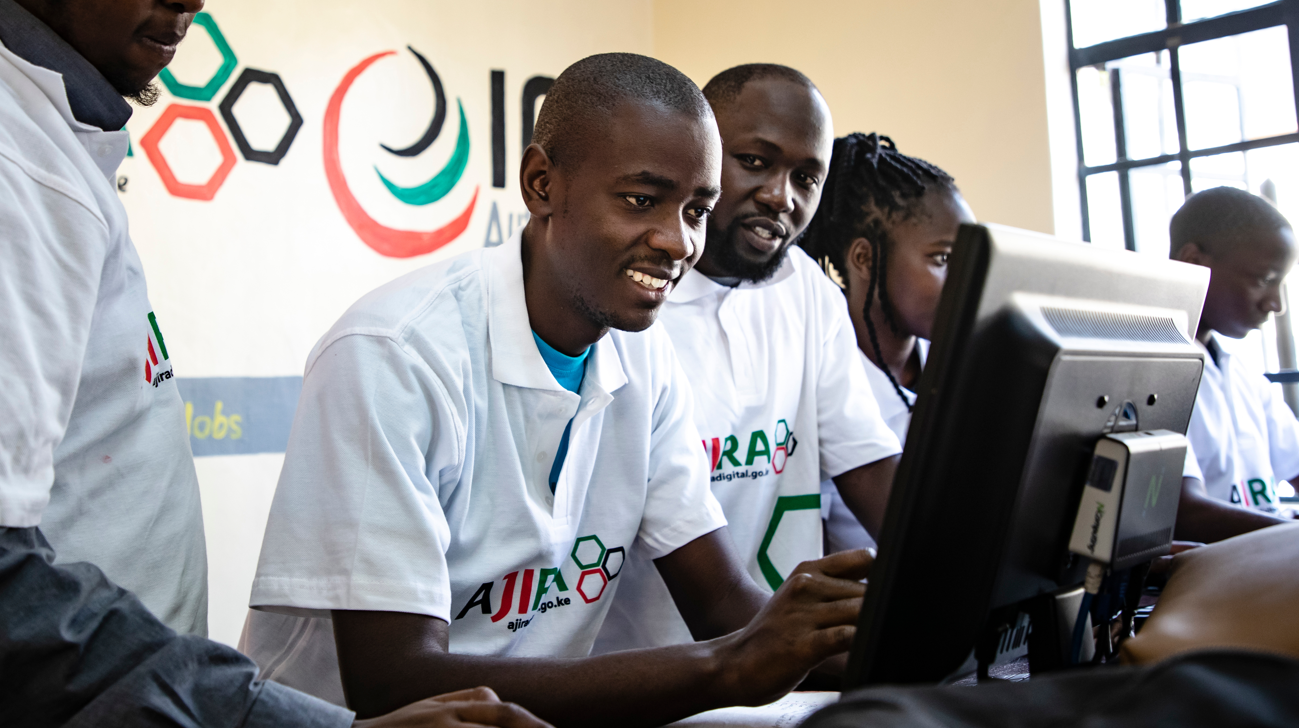 Boys at a computer