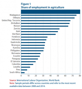 WESP Monthly Briefing April 2016: Figure 1: Share of Employment in Agriculture