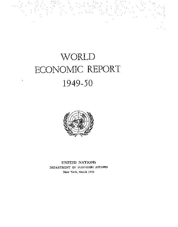 World Economic and Social Survey 1949-50