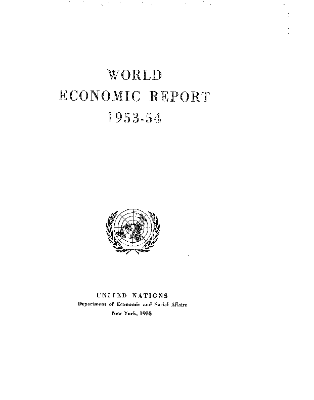 World Economic and Social Survey 1953