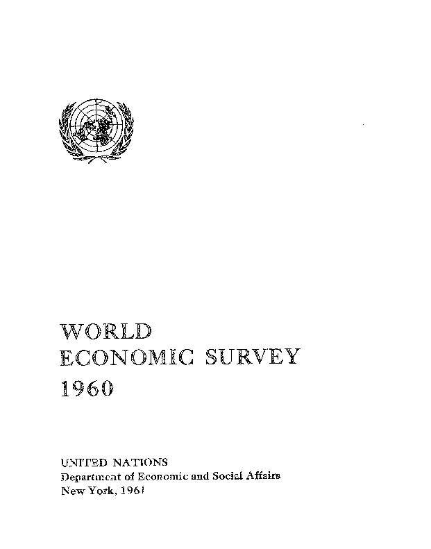 World Economic and Social Survey 1960