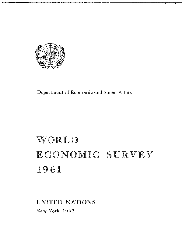 World Economic and Social Survey 1961
