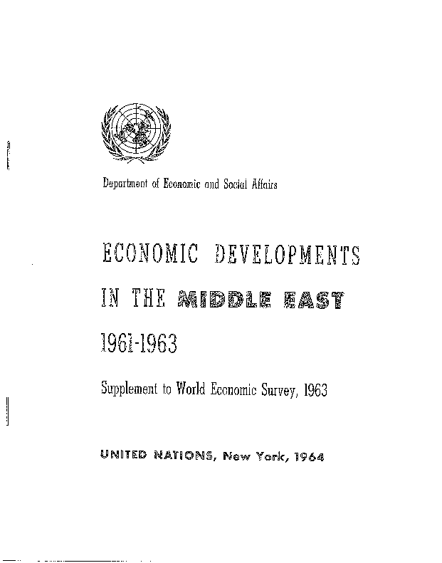 World Economic and Social Survey 1963