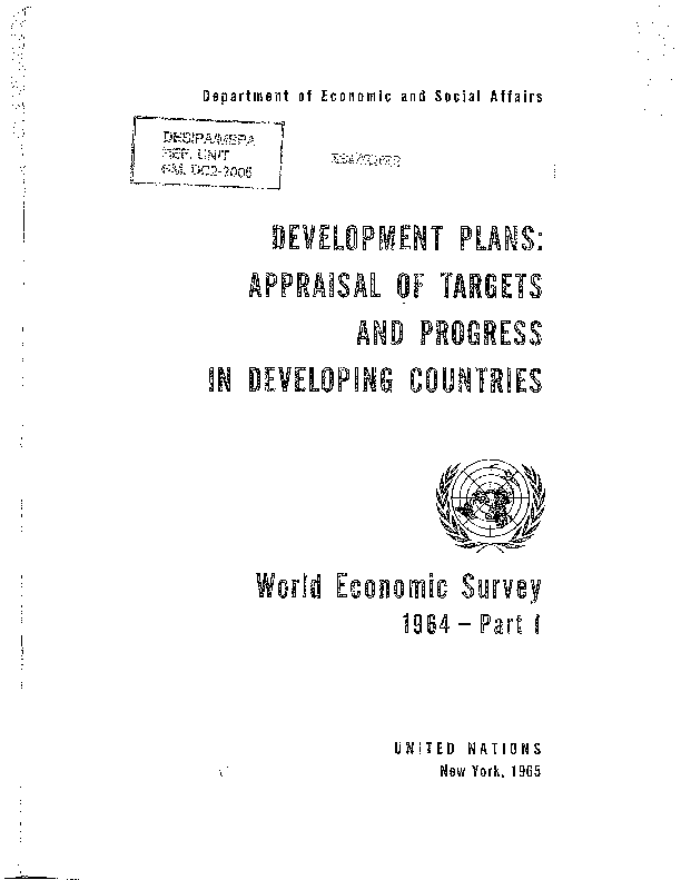 World Economic and Social Survey 1964