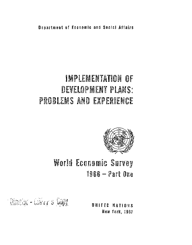 World Economic and Social Survey 1966