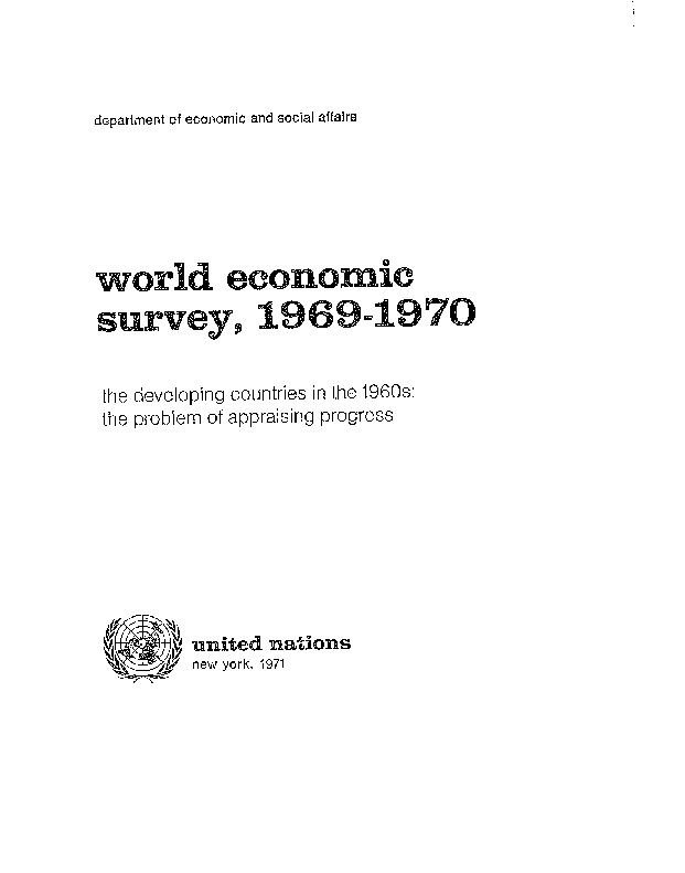 World Economic and Social Survey 1969-1970