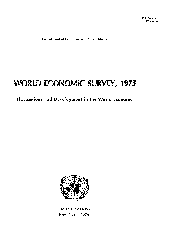 World Economic and Social Survey 1975