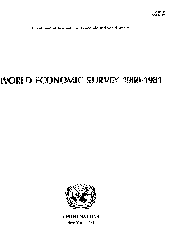 World Economic and Social Survey 1980