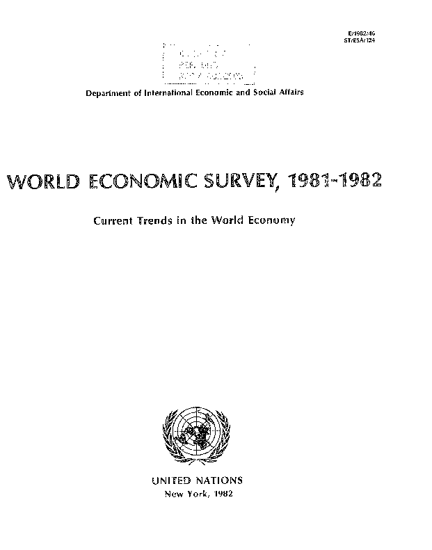 World Economic and Social Survey 1982