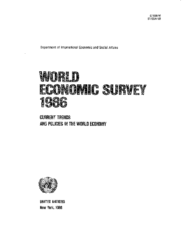 World Economic and Social Survey 1986