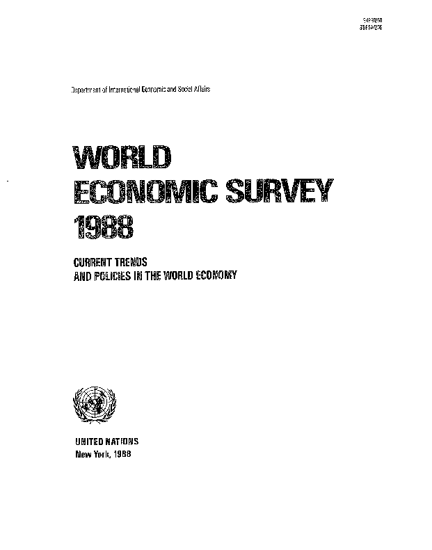 World Economic and Social Survey 1988