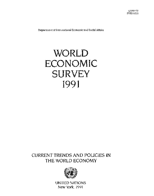 World Economic and Social Survey 1991