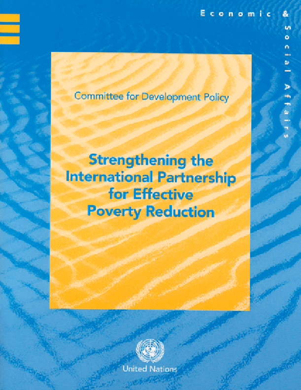 Strengthening the International Partnership for Effective Poverty Reduction