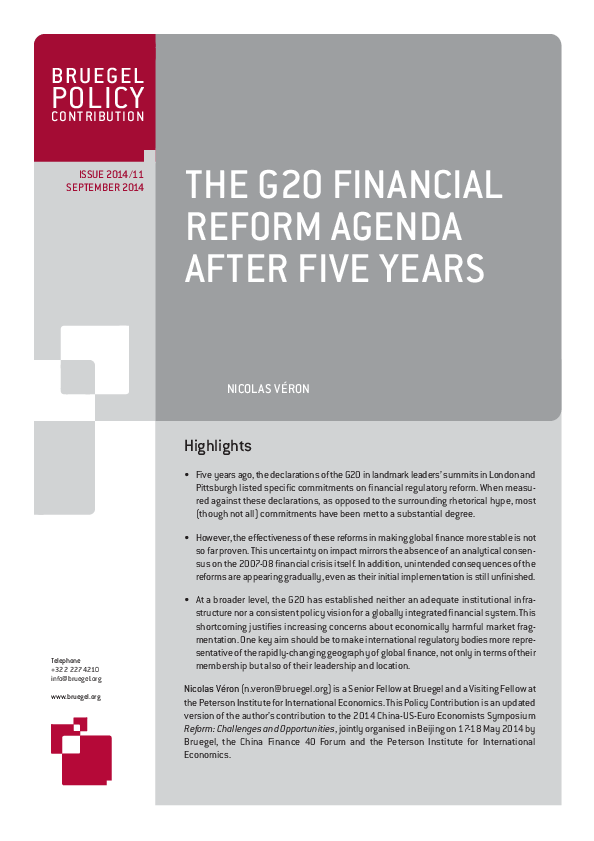Global financial regulation: have post-crisis initiatives made a difference?