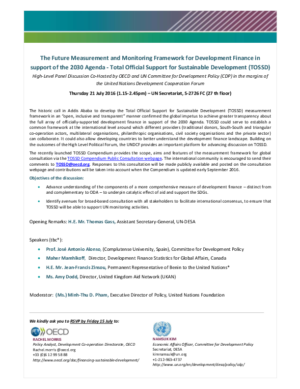 Presentation of the 2017 CDP Report to ECOSOC