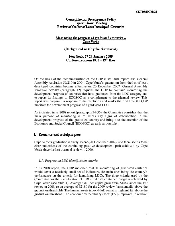 2009 Monitoring Reports