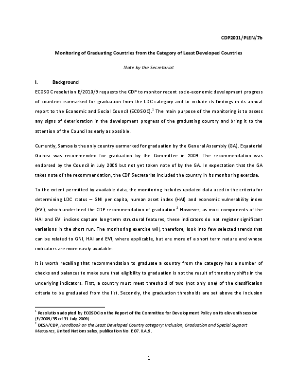 2011 Monitoring Reports