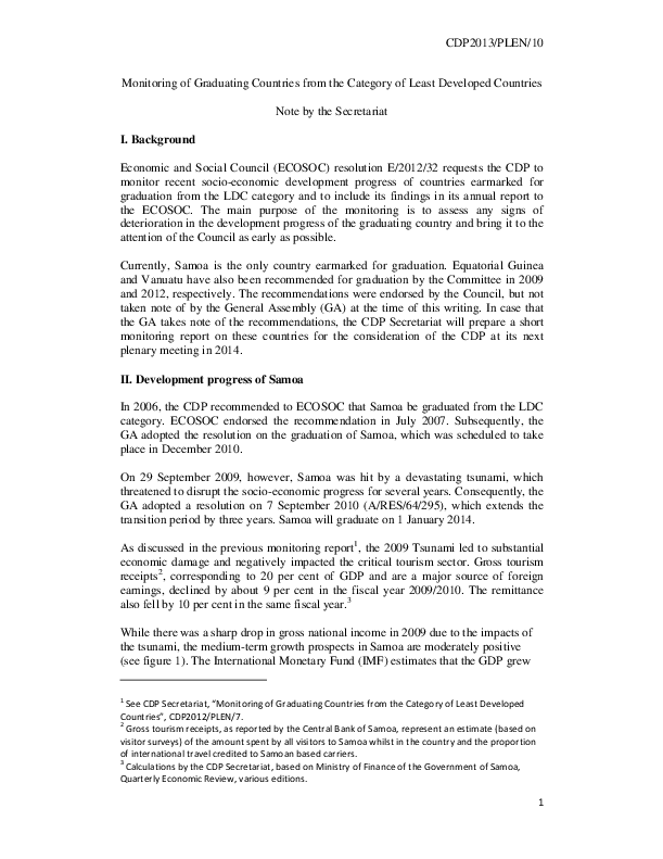 2013 Monitoring reports