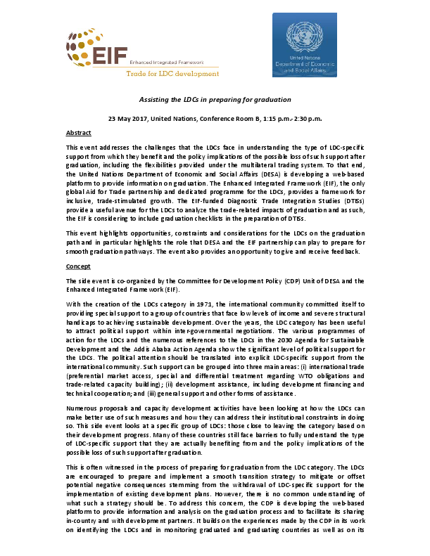 CDP Resolutions and Decisions to ECOSOC