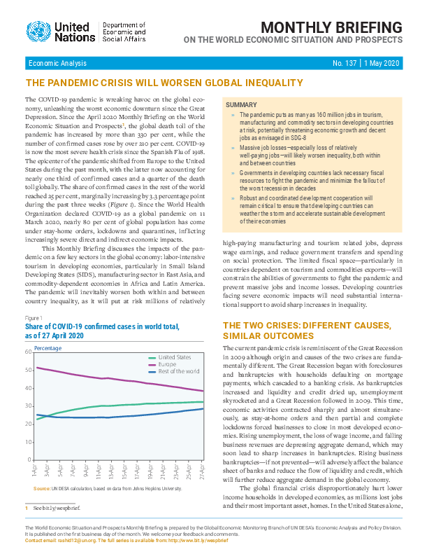 World Economic Situation And Prospects: May 2020 Briefing, No. 137