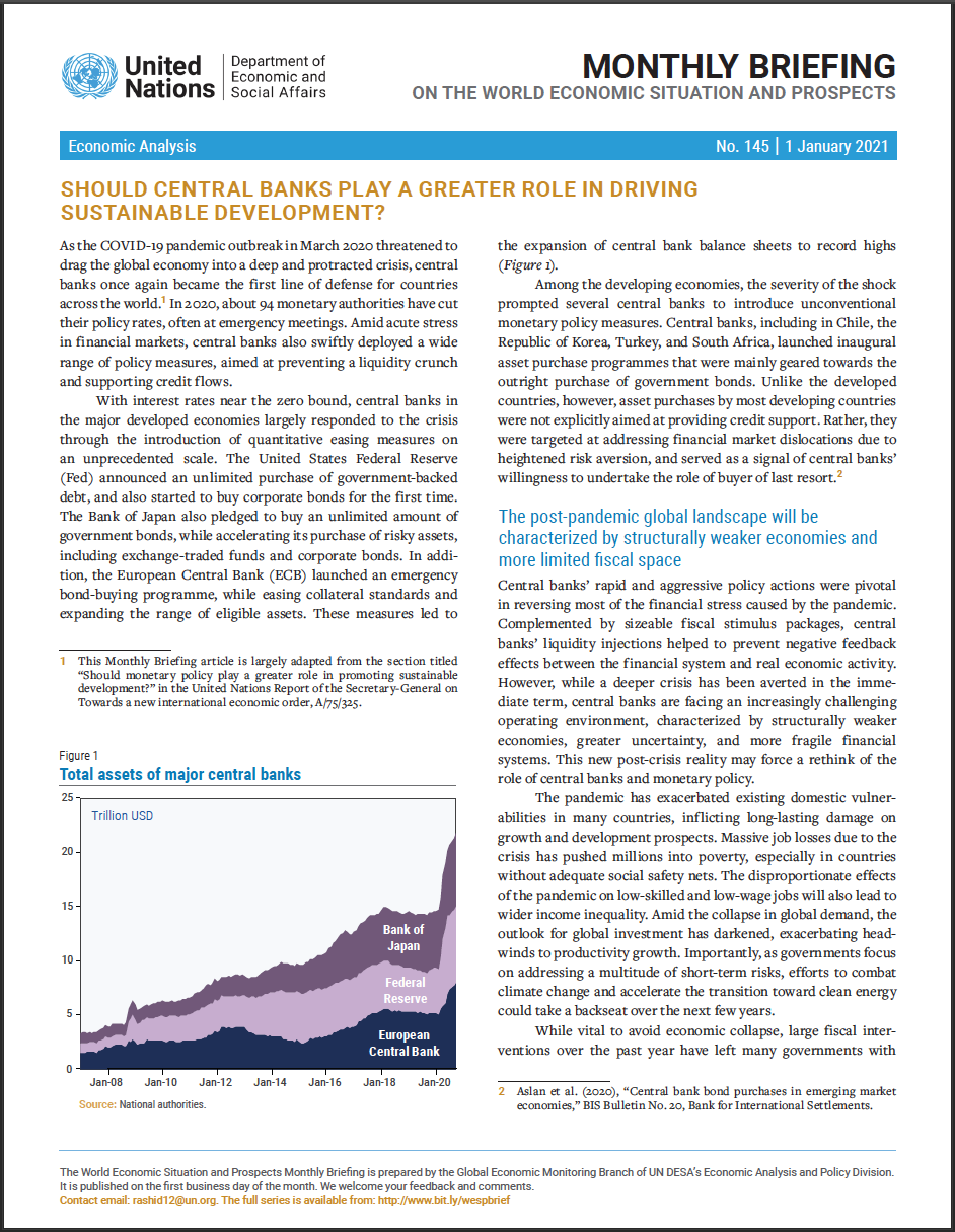 World Economic Situation And Prospects: January 2021 Briefing, No. 145