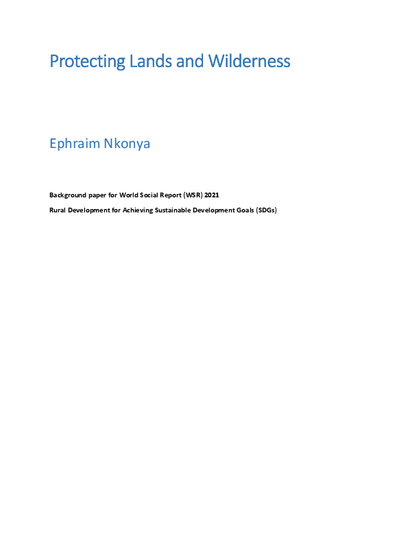 World Social Report: Background Papers 2