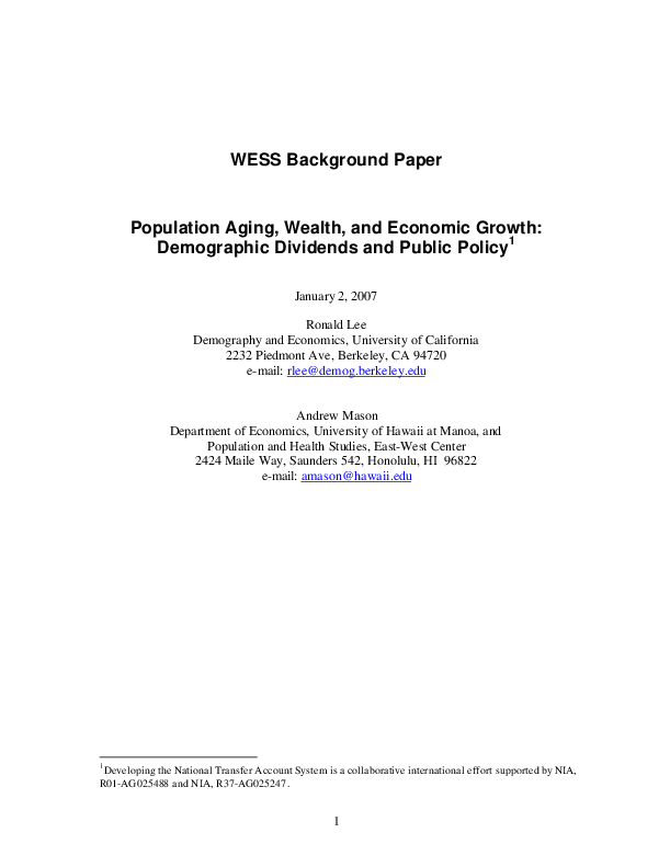 Publications used in the preparation of the World Economic and Social Survey 2007