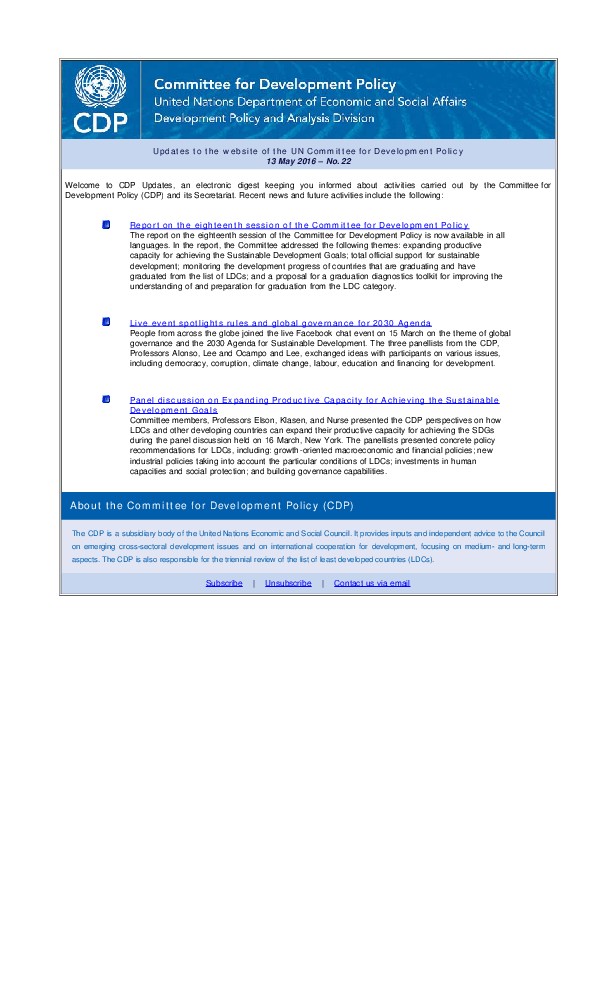 CDP Newsletters