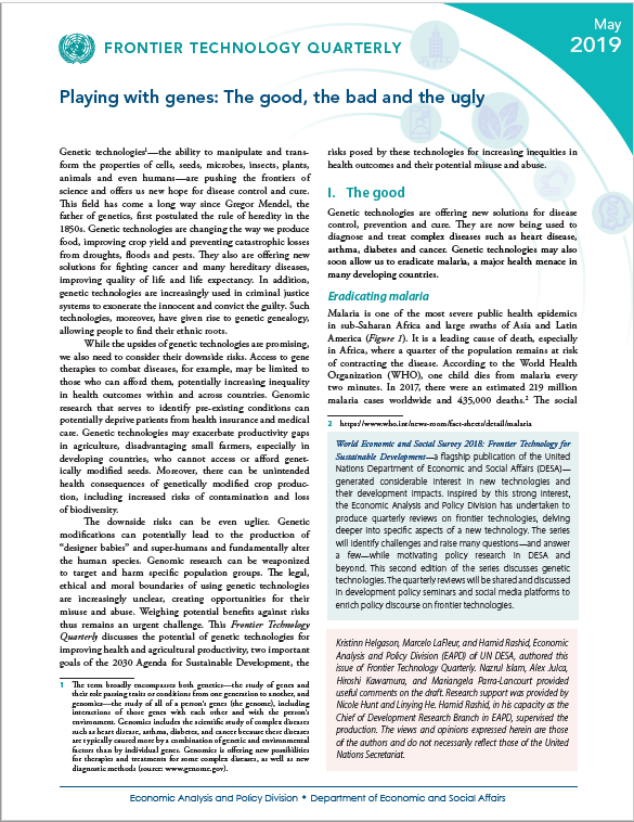 Frontier Technology Quarterly: Playing with genes: The good, the bad and the ugly