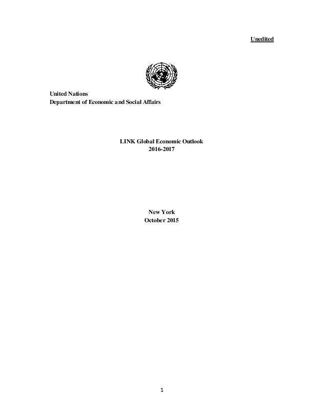 Expert Group Meeting on the World Economy