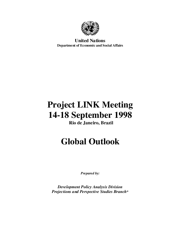Project LINK Meeting Document 1998