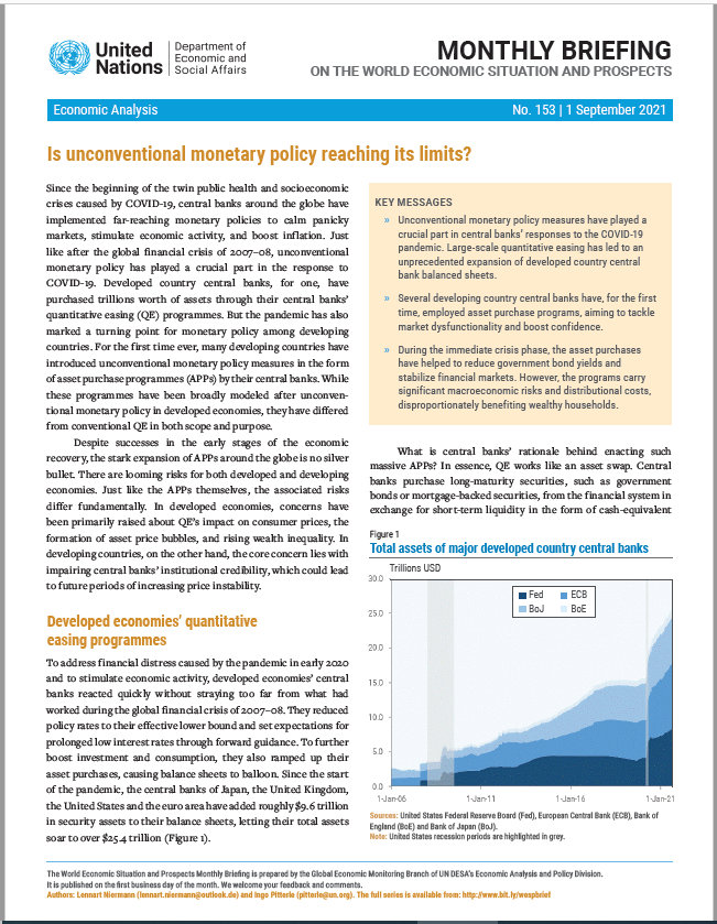 World Economic Situation And Prospects: September 2021 Briefing, No. 153