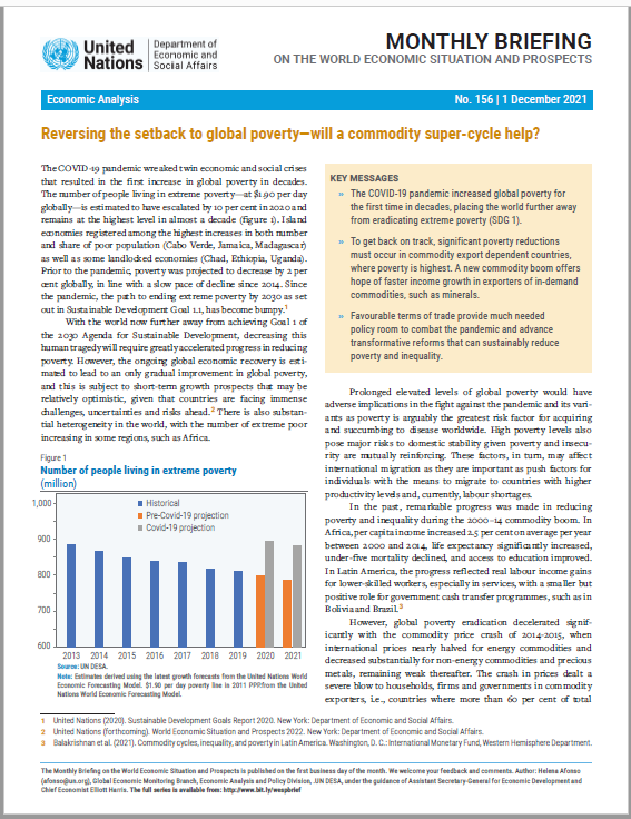 World Economic Situation And Prospects: December 2021 Briefing, No. 156