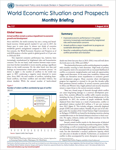 World Economic Situation And Prospects: August 2018 Briefing, No. 117