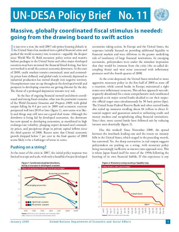 Monthly Briefing on the World Economic Situation and Prospects, No. 5