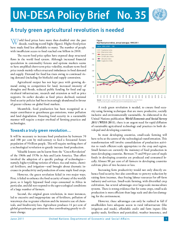 UN/DESA Policy Brief, No. 35