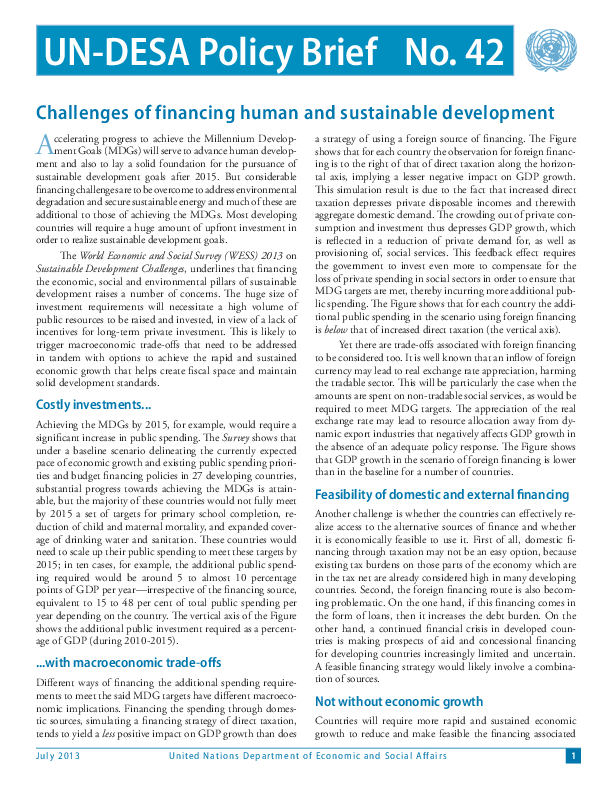 UN/DESA Policy Brief, No. 42