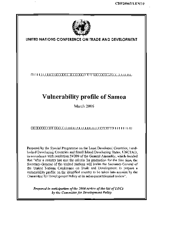 2006 Vulnerability Profiles
