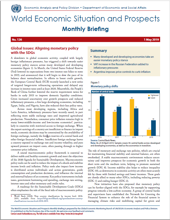 World Economic Situation And Prospects: May 2019 Briefing, No. 126
