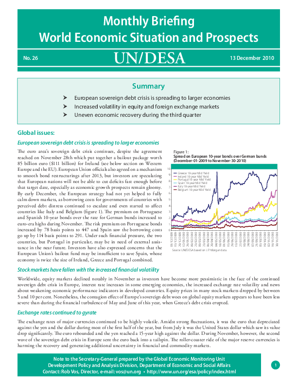 Monthly Briefing on the World Economic Situation and Prospects, No. 26