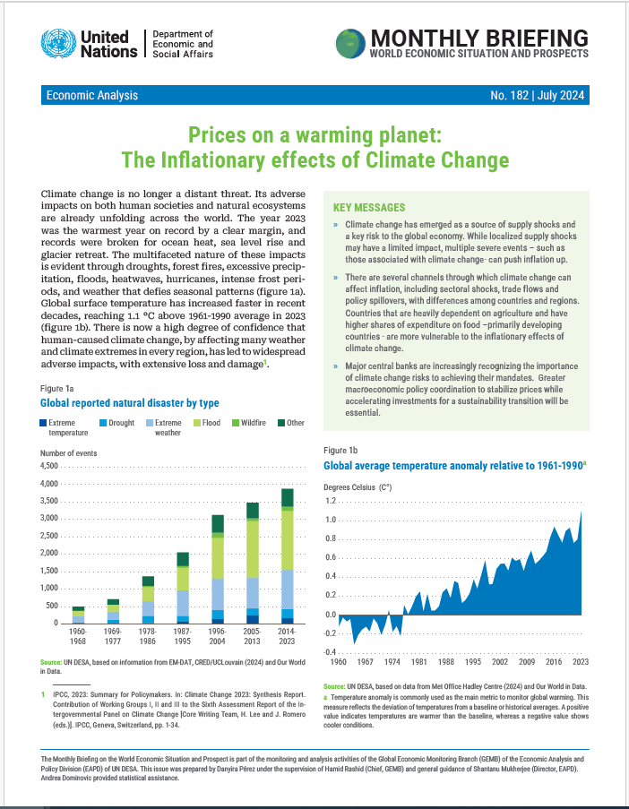 World Economic Situation and Prospects: July 2024 Briefing, No. 182 Cover