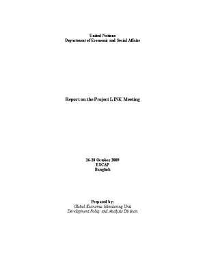 Project LINK Meeting Document 2009