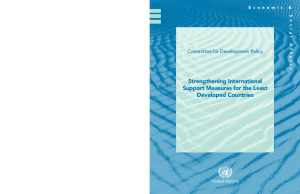 Strengthening International Support Measures for the Least Developed Countries
