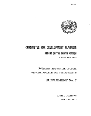 1972 CDP report, ECOSOC and GA resolutions 1972 CDP report, ECOSOC and GA resolutions