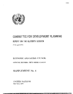 1975 CDP report, ECOSOC and GA resolutions 1975 CDP report, ECOSOC and GA resolutions