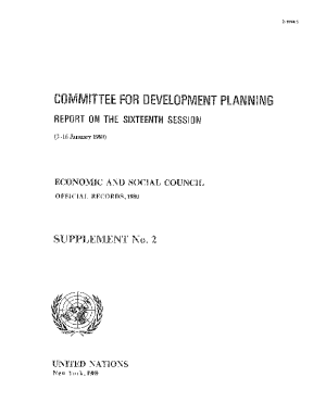 1980 CDP report, ECOSOC and GA resolutions 1980 CDP report, ECOSOC and GA resolutions
