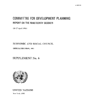 1983 CDP report, ECOSOC and GA resolutions 1983 CDP report, ECOSOC and GA resolutions