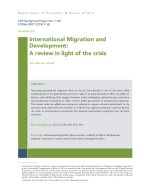 International migration and development: a review in light of the crisis